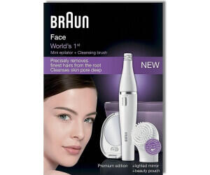 Braun FACE 830 brosse nettoyante pour le visage et épilateur avec étui et miroir