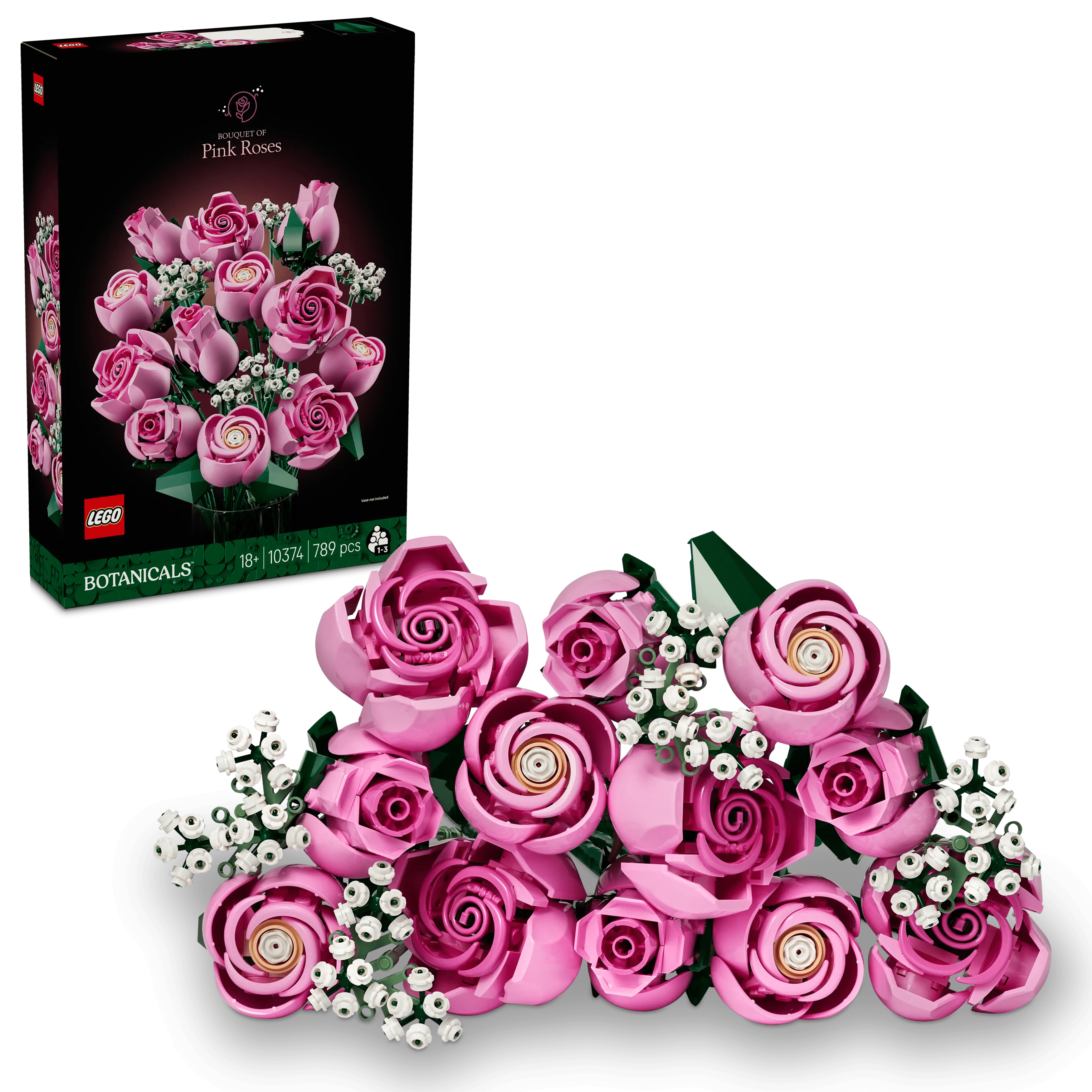 Bouquet de roses roses (10374)