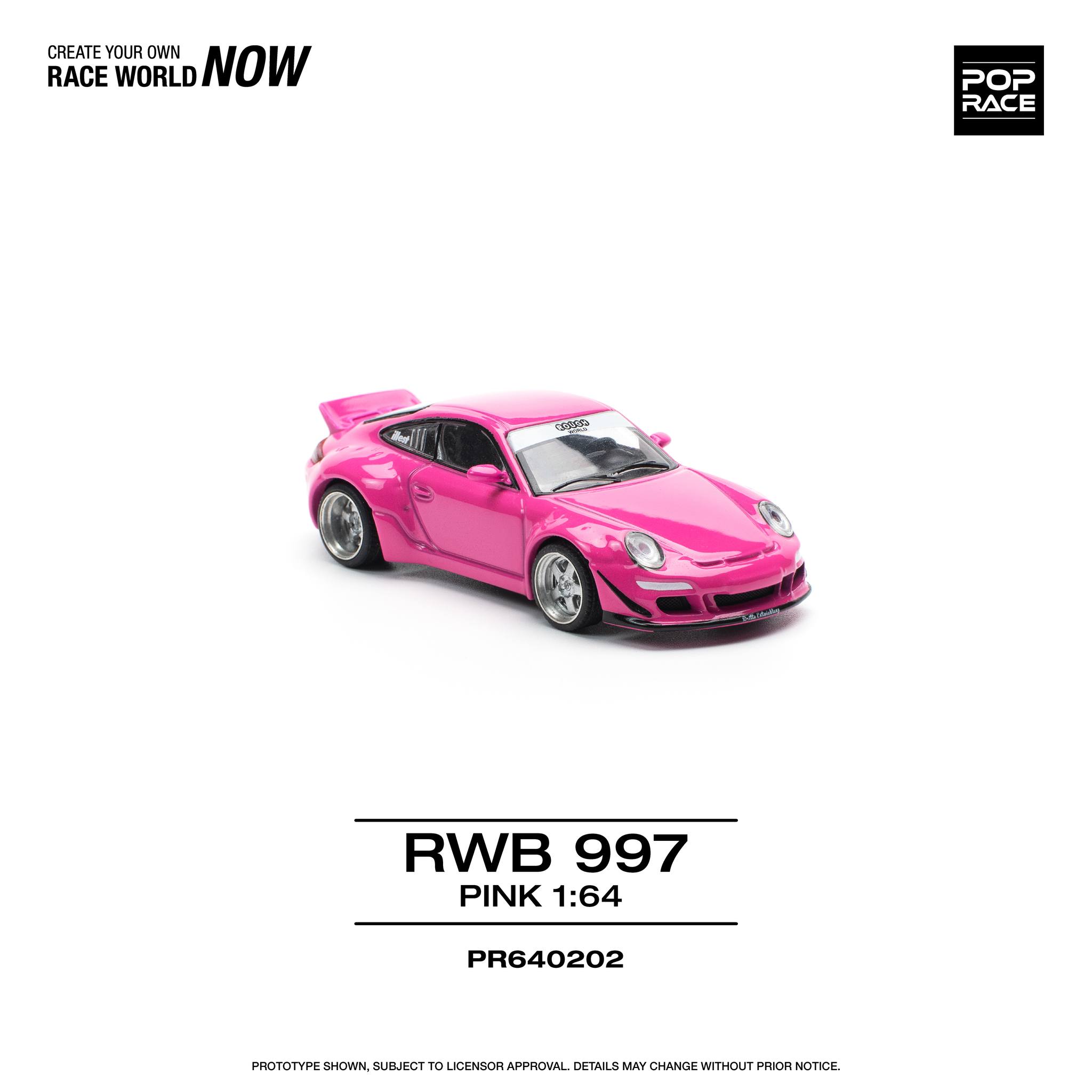 Pop Race - #PR64-202 - RWB 997 - Porsche - Pink - 1/64