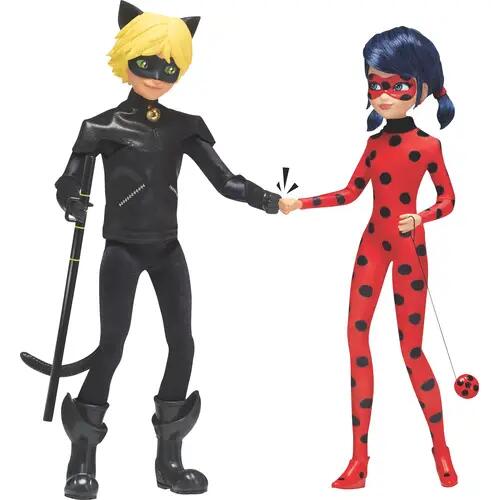 Bandai - Miraculous Ladybug und Cat Noir,ca. 26cm
