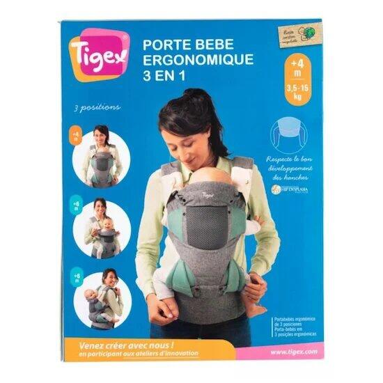 Tigex porte-bébé ergonomique gris / vert