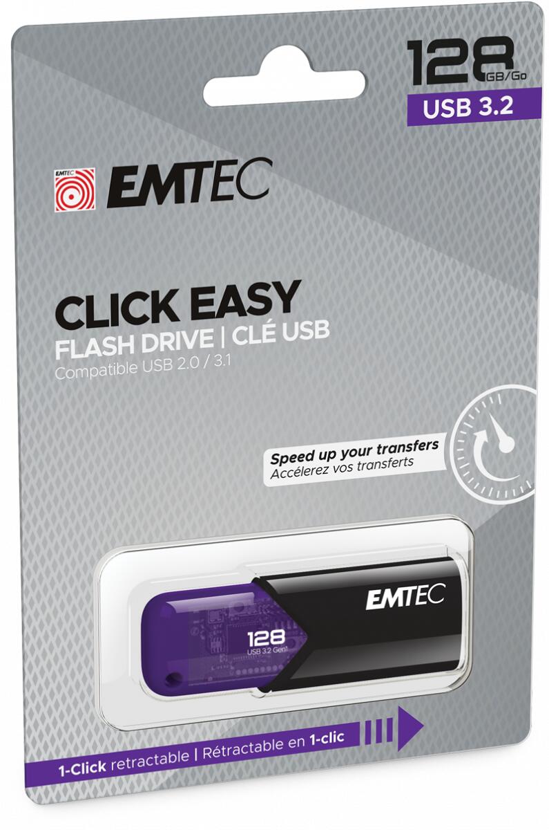 EMTEC Clé USB EMTEC CLICK EASY 128 Go USB 3.2 Gen1