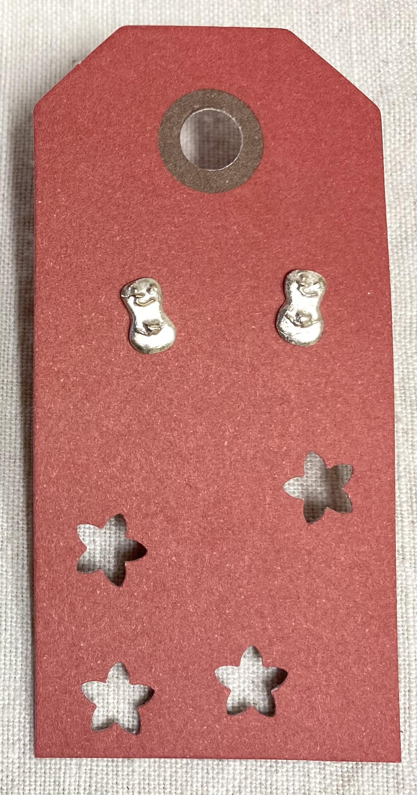 Stud earrings snowman