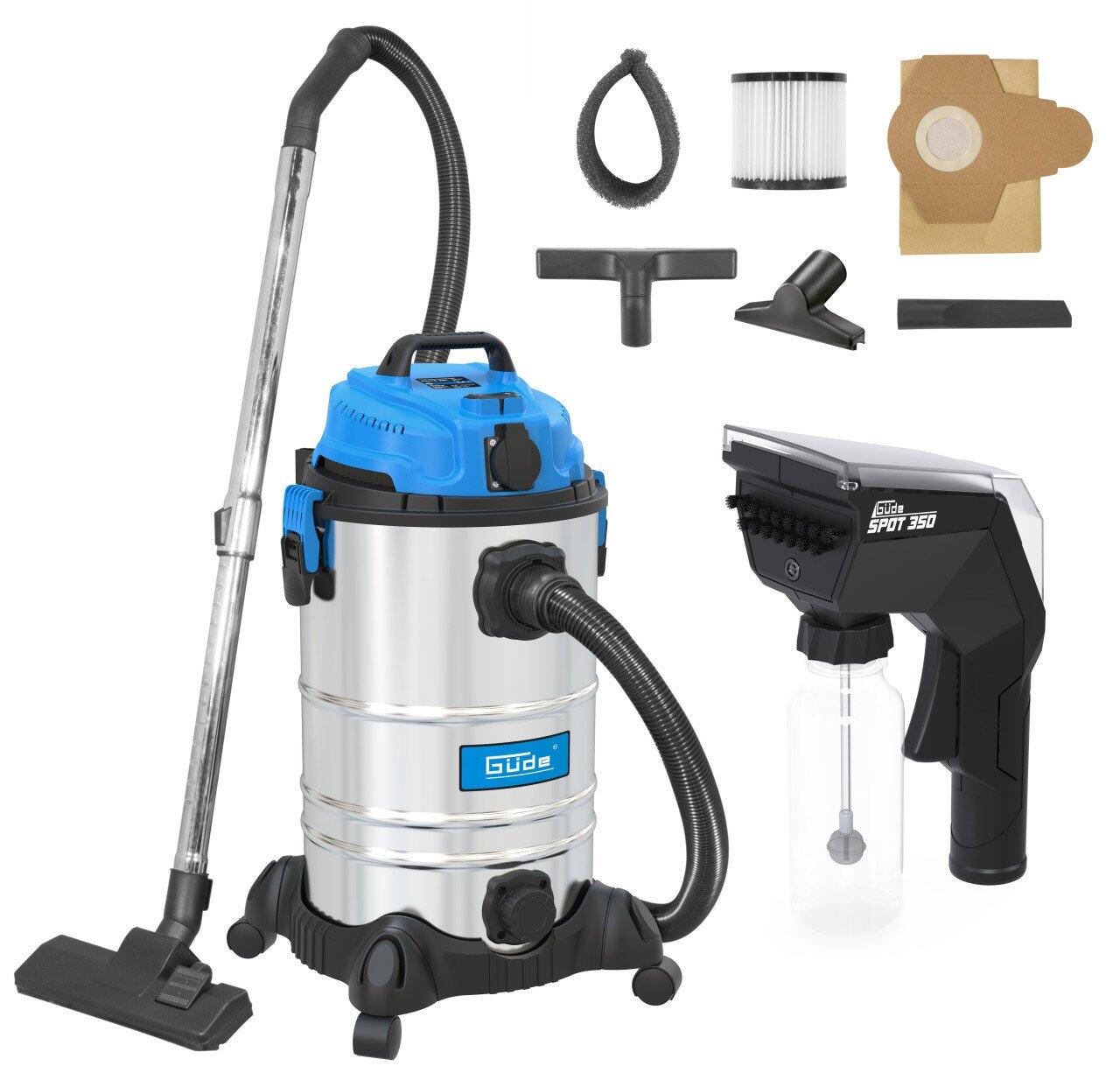Güde Aspirateur humide et sec Set GNTS 30L avec Spot 350 230 V 1,6 kW