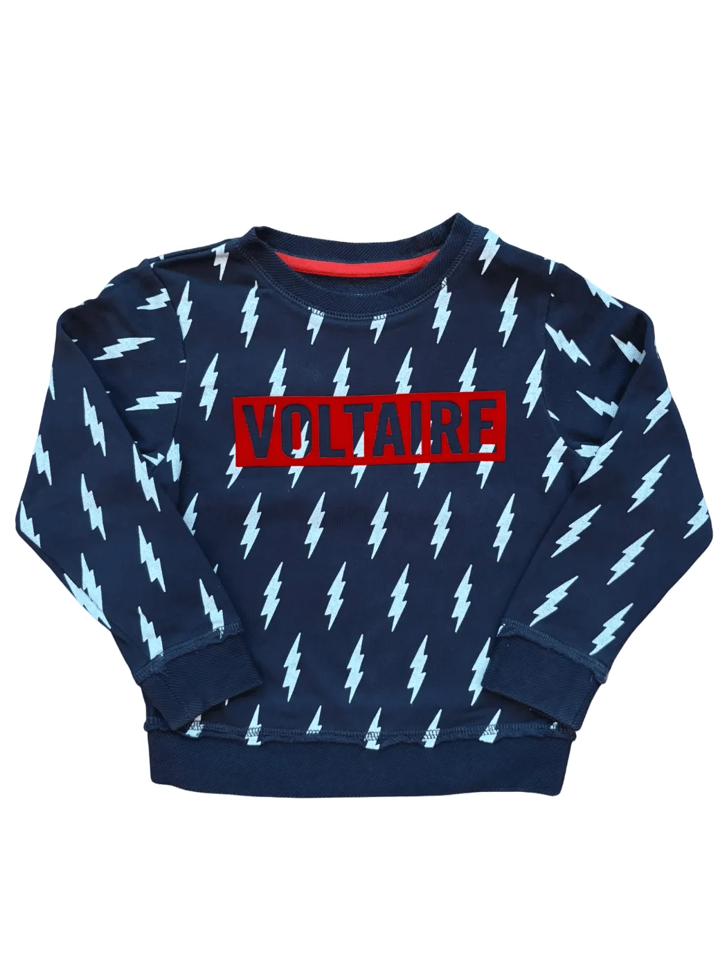 Zadig & Voltaire sweat-shirt bleu marine à motif éclair (4 ans / 102)