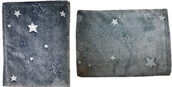 Casa Colori Flannel fleece blanket with stars