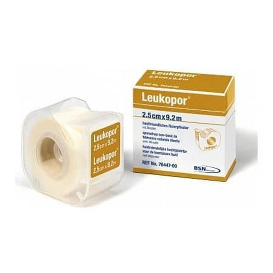 Leukopor 2,50 cm x 9,14 m rouleau sparadrap microporeux, 1 piece
