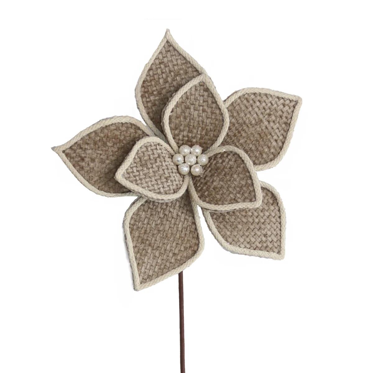 samtige Kunstblume POINSETTIA 60 cm beige 734 C