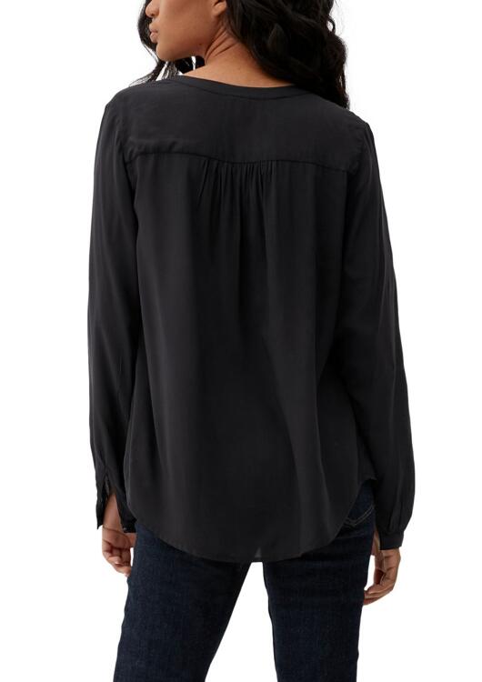 Elegante Bluse mit Stehkragen, schwarz. --28%