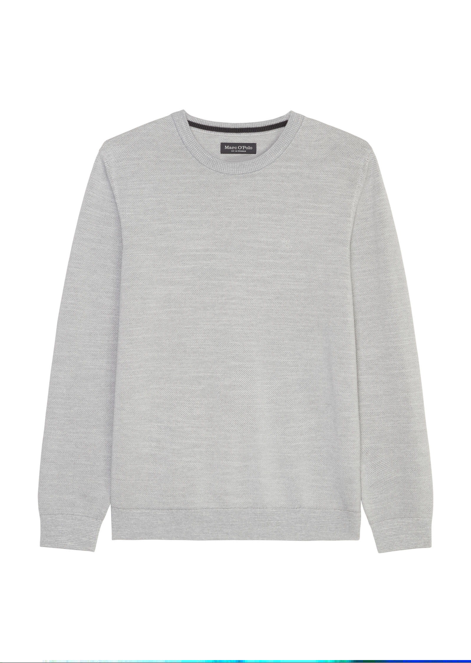 Crewneck, cotton slub, piqué struct