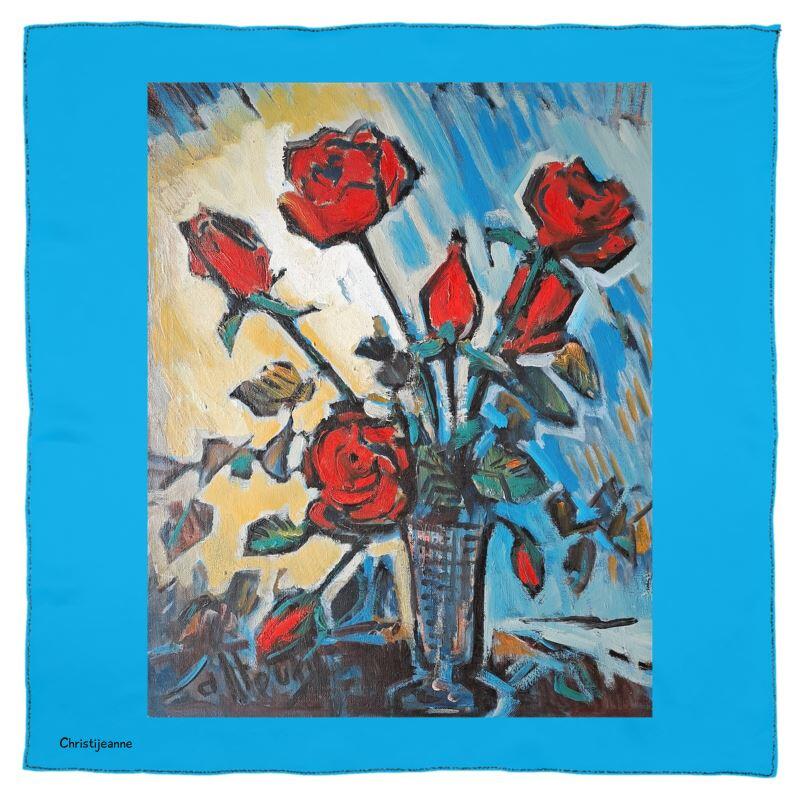 Scarf Toi et les Roses 90×90 cm
