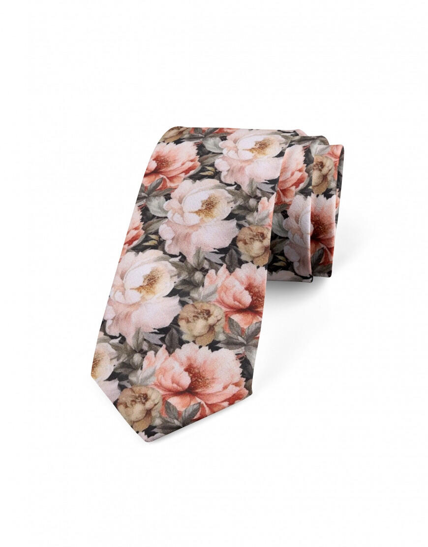 Cravate à motif fleuri - Giardin