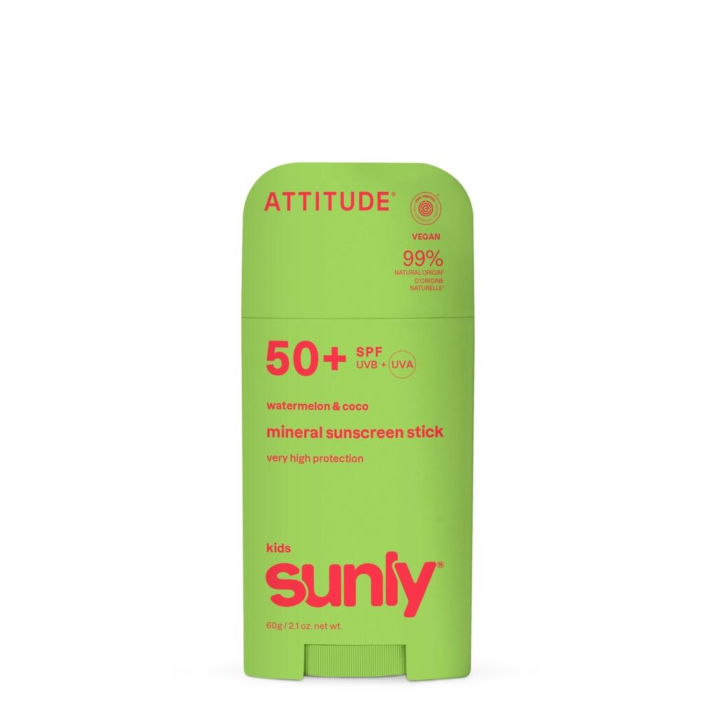 Mineralischer Sonnenstick für Gesicht & Körper - Kinder - SPF 50 - Wassermelone-Kokos