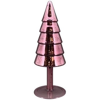Glass Christmas tree - purple-pink - 26 cm - Winter 638a