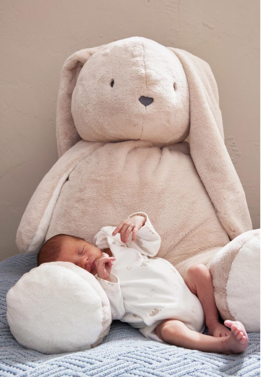 Noukies peluche lapin moka 80 cm .N2454.80