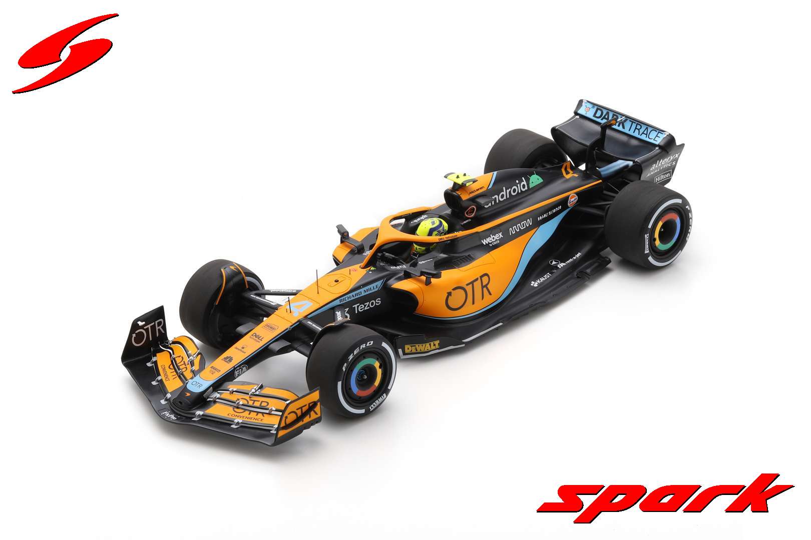 Casque Spark Fernando Alonso – McLaren F1 Abu Dhabi 2018 – Échelle 1/5