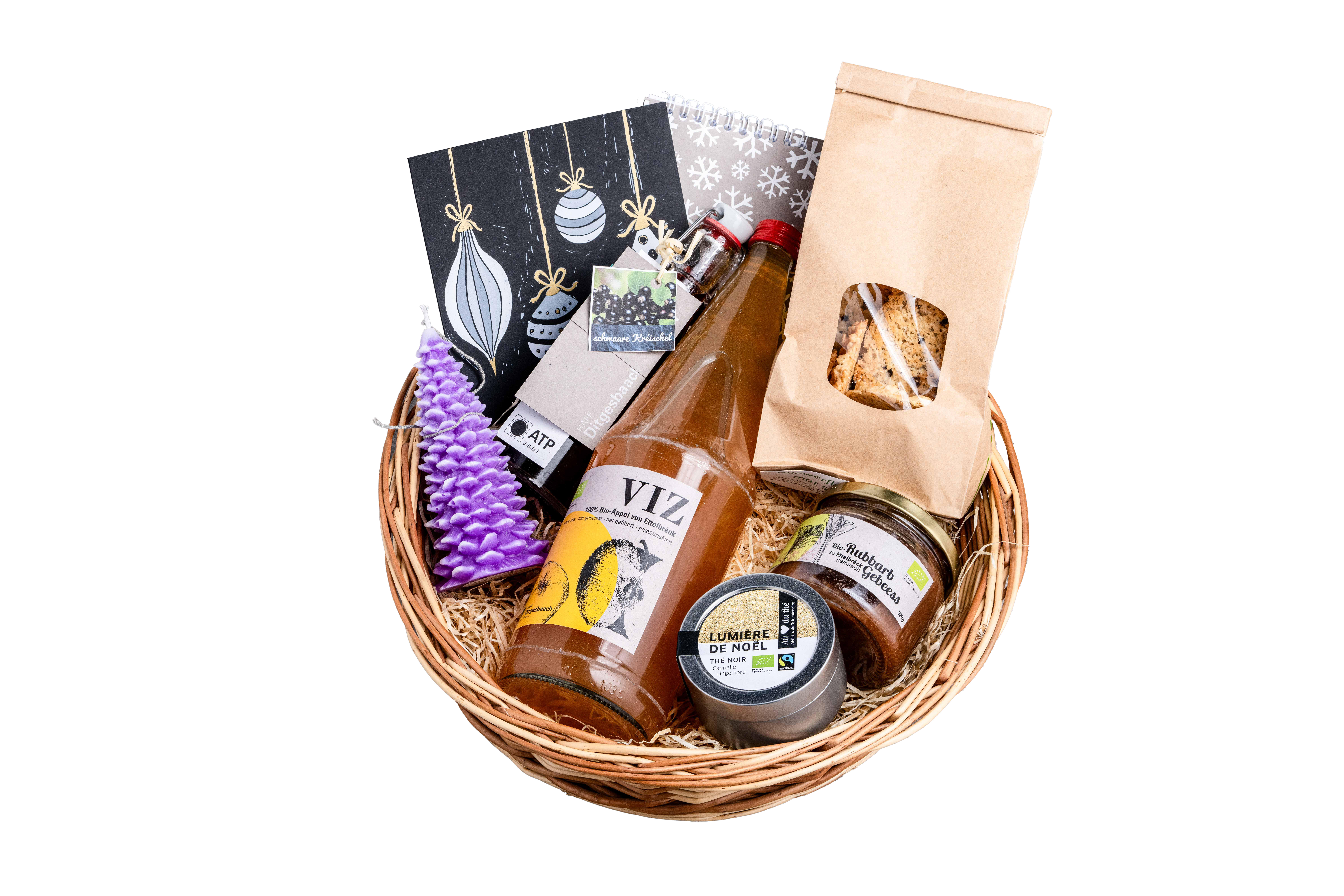 Gift basket for Christmas, filled - L