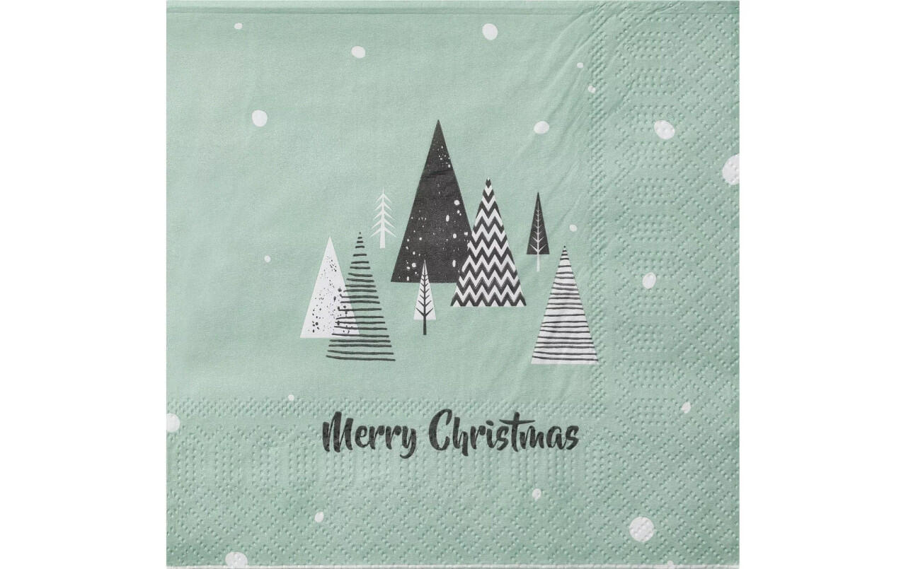 Eglo napkins Merry Christmas Trees green 16.5 x 16.5 cm - 20-pack