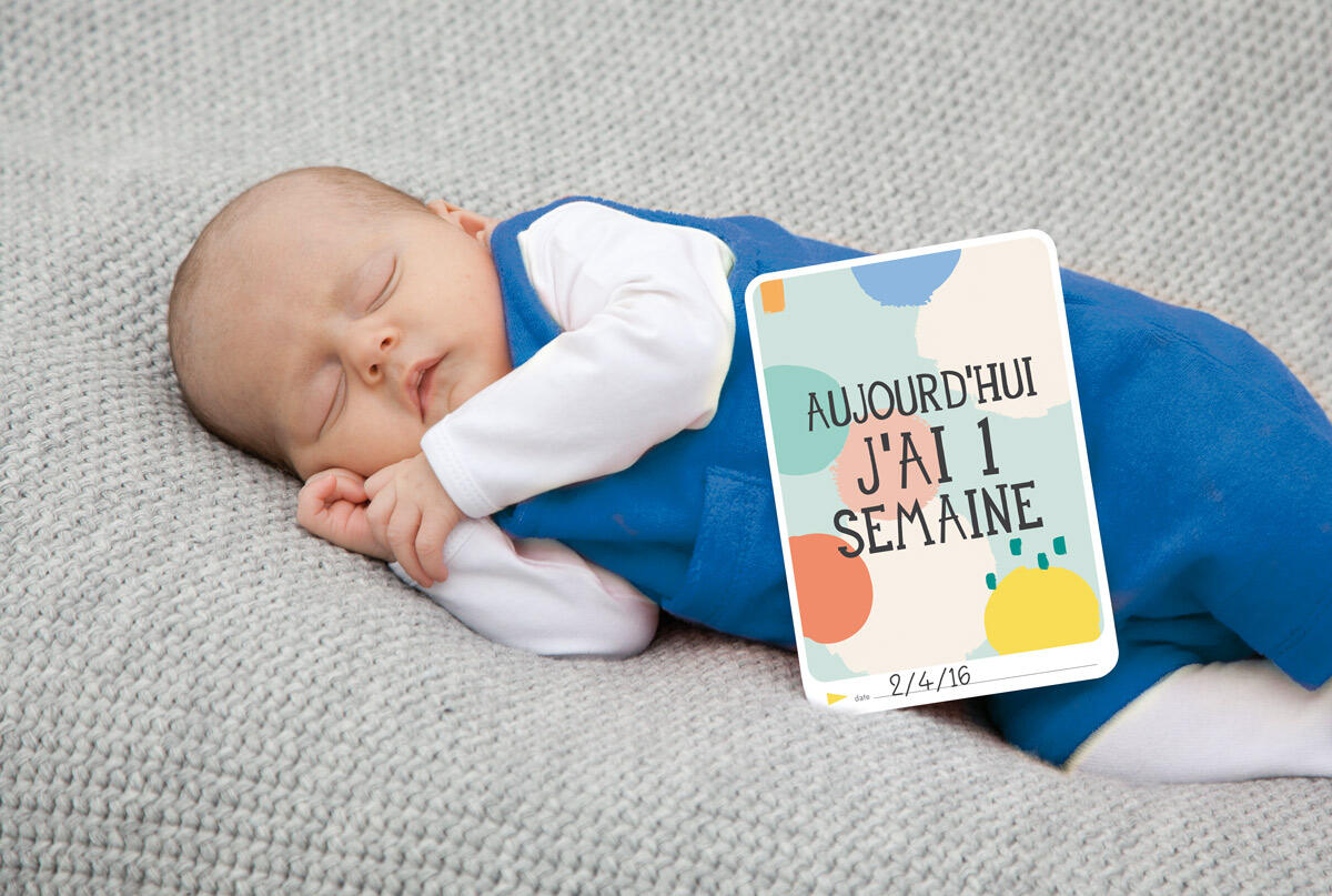 My First Year in Photos / Milestone Cards / Cotton Candy