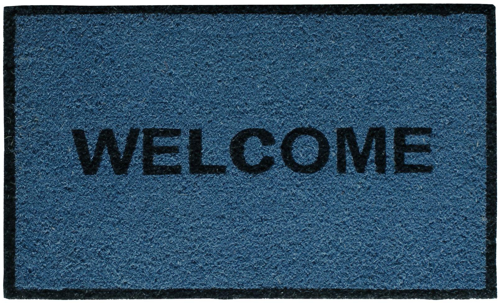Fussmatte Kokos Welcome  blau, 40 x 60 cm
