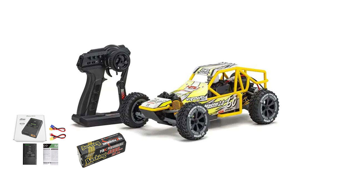 Kyosho EZ Series Sandmaster T2 Lipo 1:10 Readyset RC 2WD Buggy jaune Kyo: 34405T2L