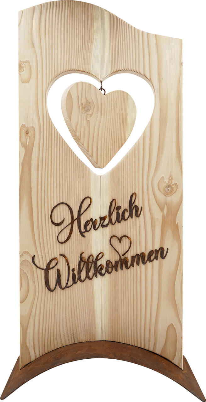 Badeko wooden stand - Warm Welcome - 72 cm - brown