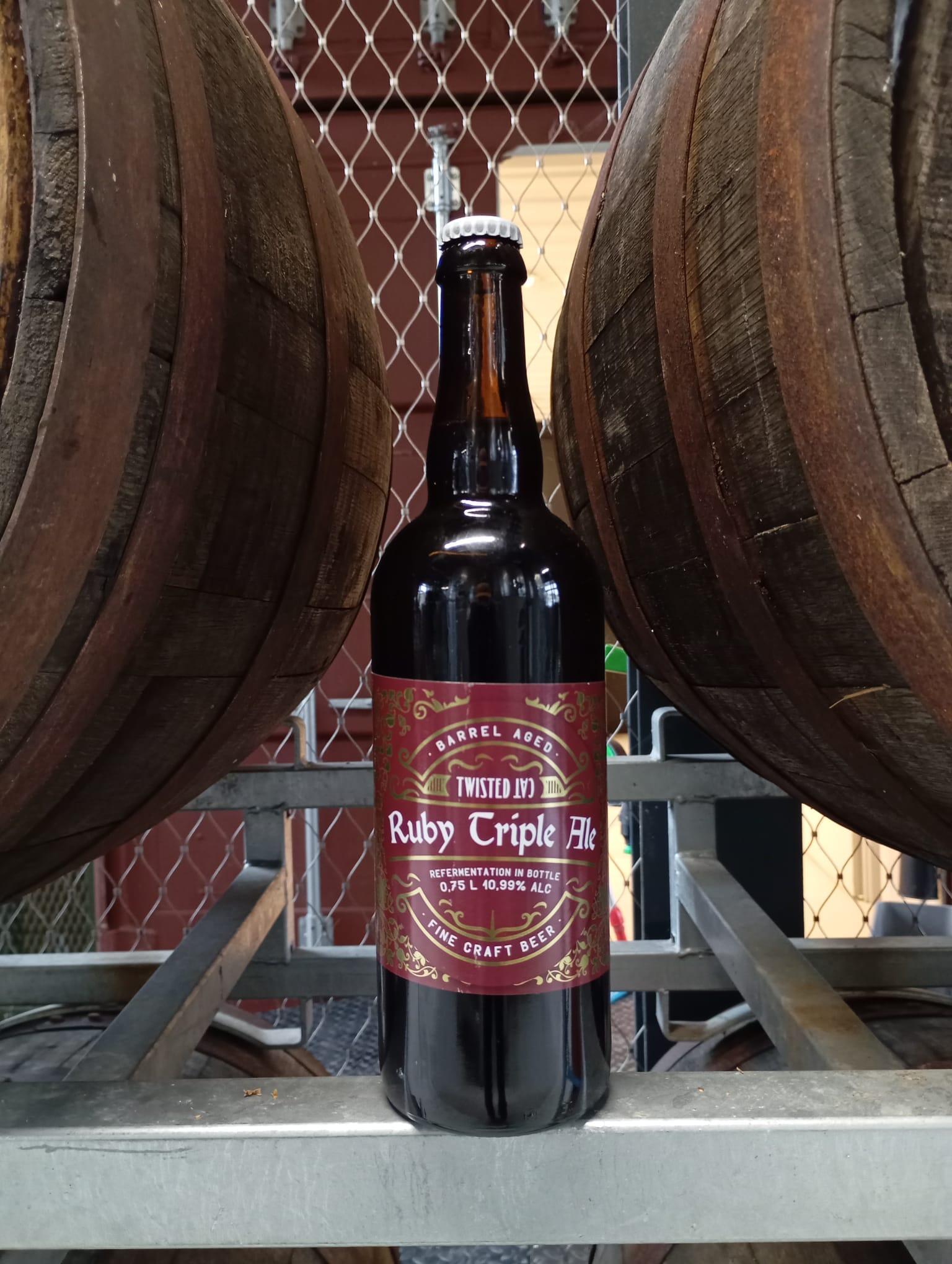 Limited Edition Barrel aged ruby triple Ale