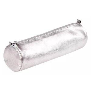 8688C: Round Leatherette Case, Silver