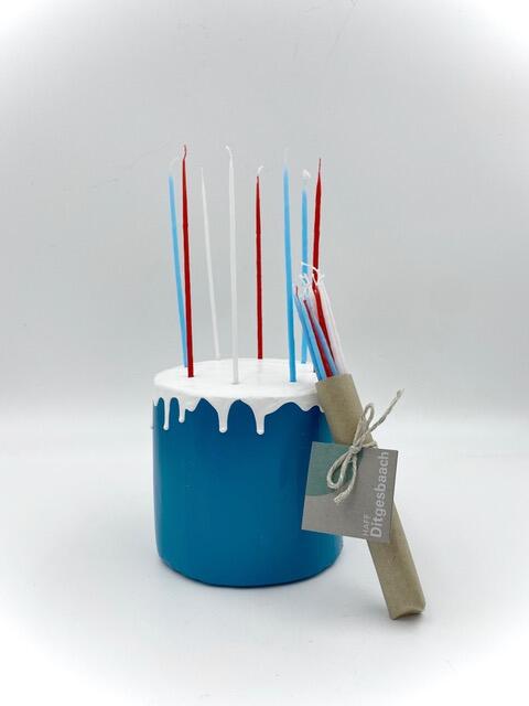 Bougies pour gâteau dans les couleurs du drapeau du Luxembourg
