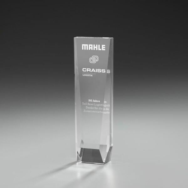 Bookend Award 79068, Crystal Awards, 230mm including engraving. 