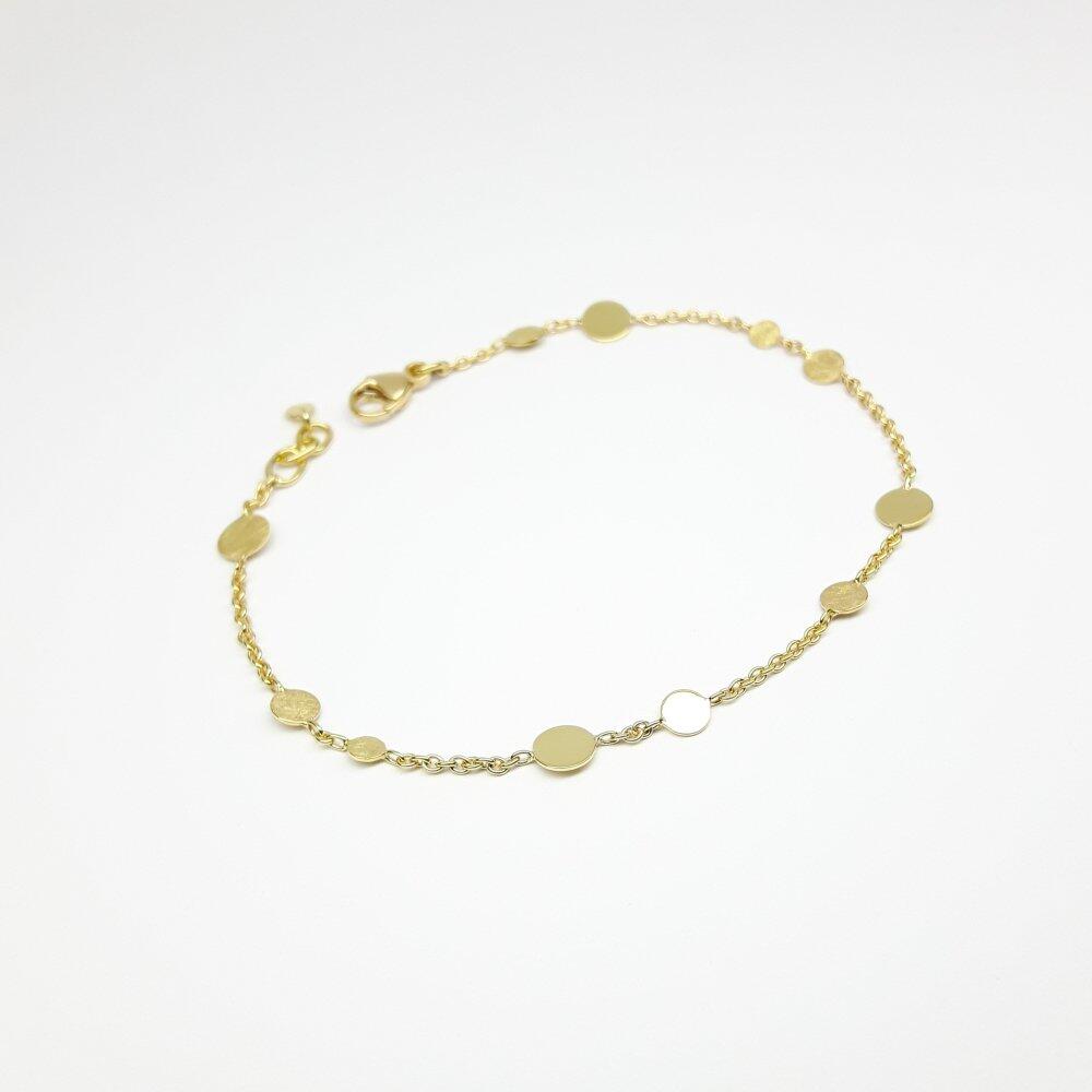 "round dots", bracelet en or jaune 18kt.