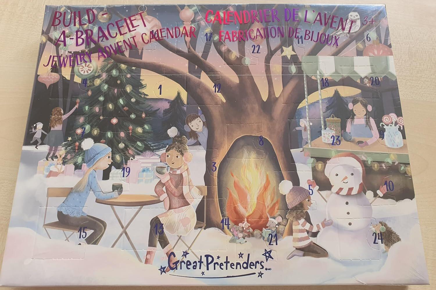 Schmuck Adventskalender 2 Armbänder & 22 Anhänger Cozy Christmas für Kinder