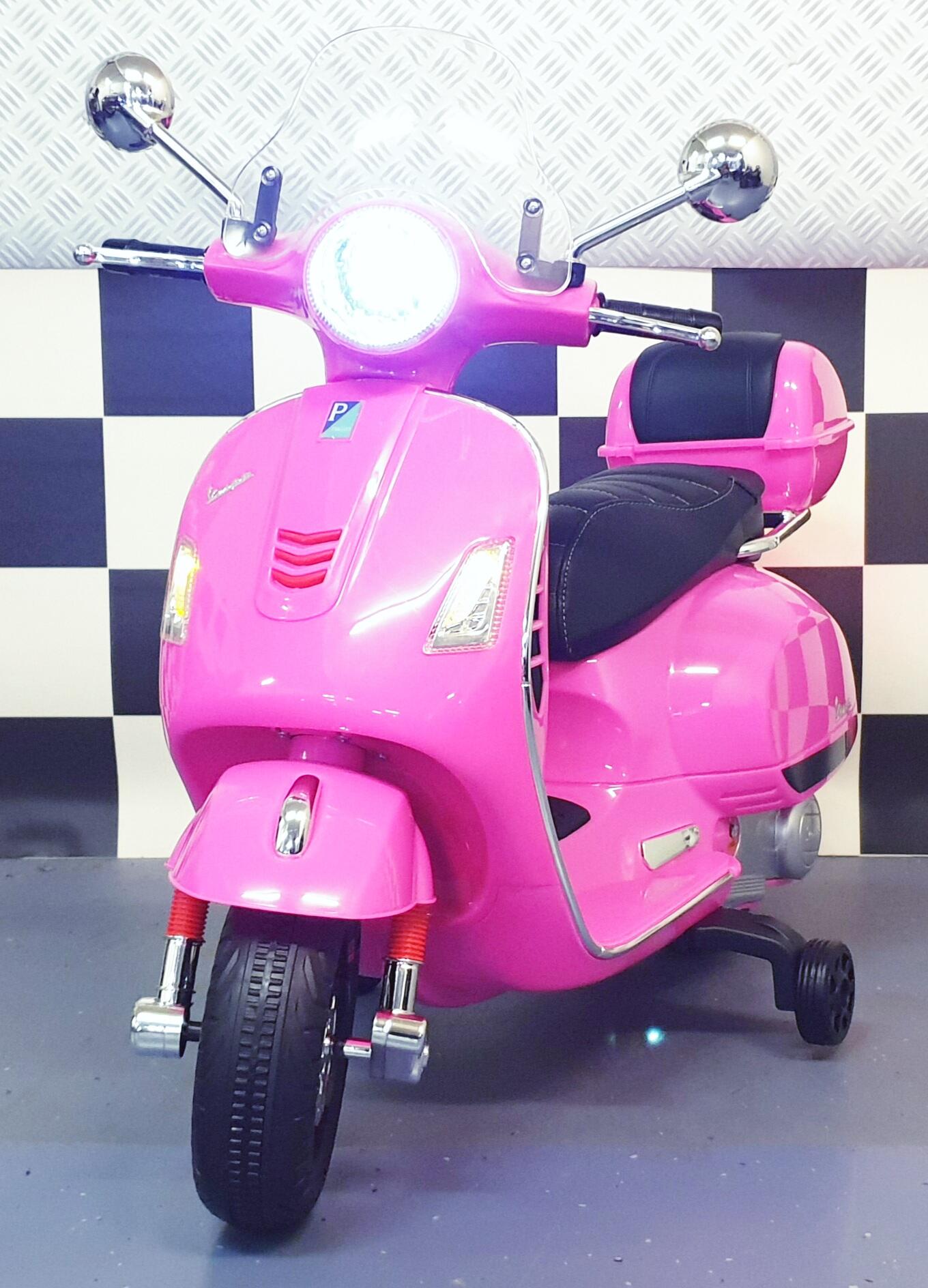Rosa Vespa-Scooter für Kinder: 12 Volt