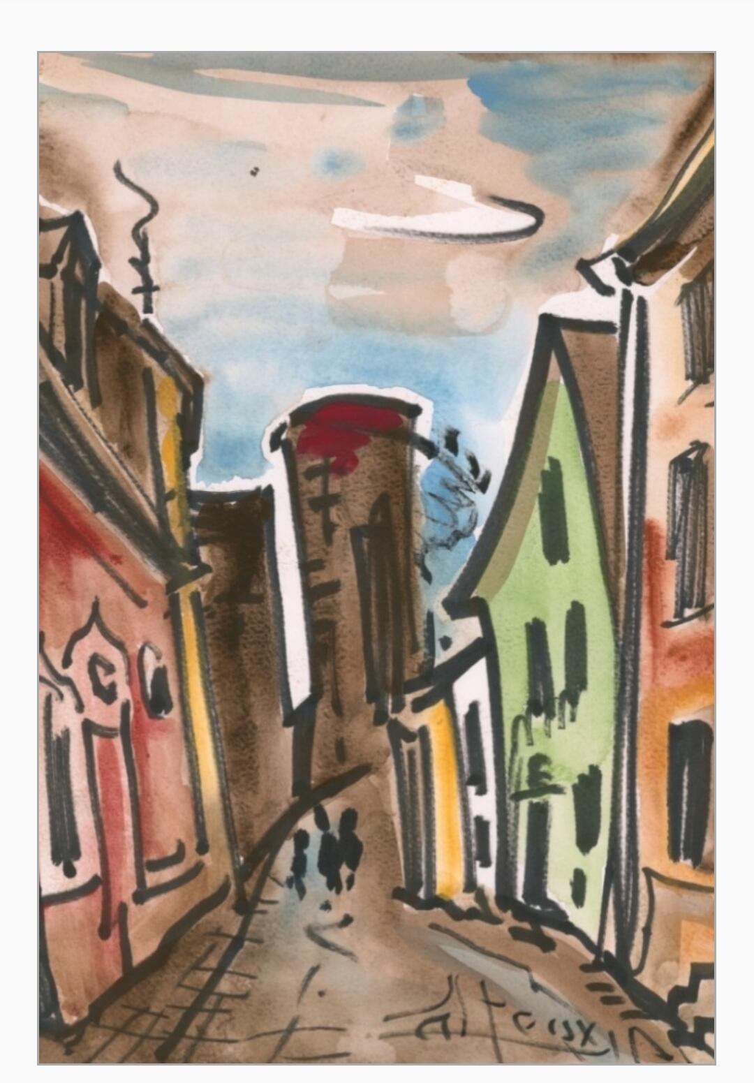 Limited Edition Gallery Print 60x90 cm (Plateau du Rham, Jean-Pierre Calteux 1911-1983) 
