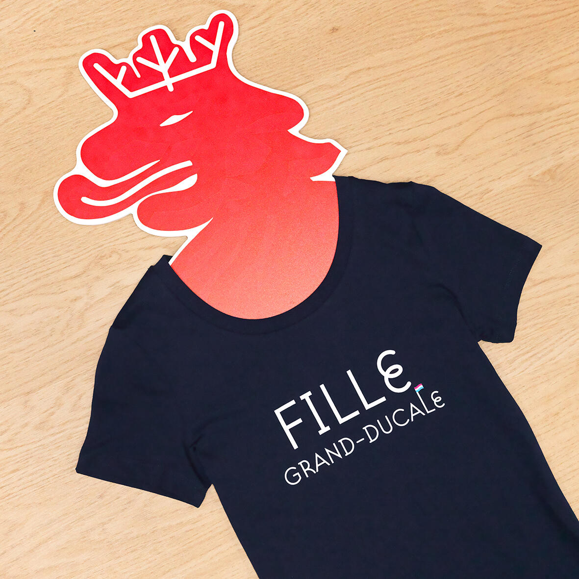 T-SHIRT NAVY FILLE GRAND-DUCALE