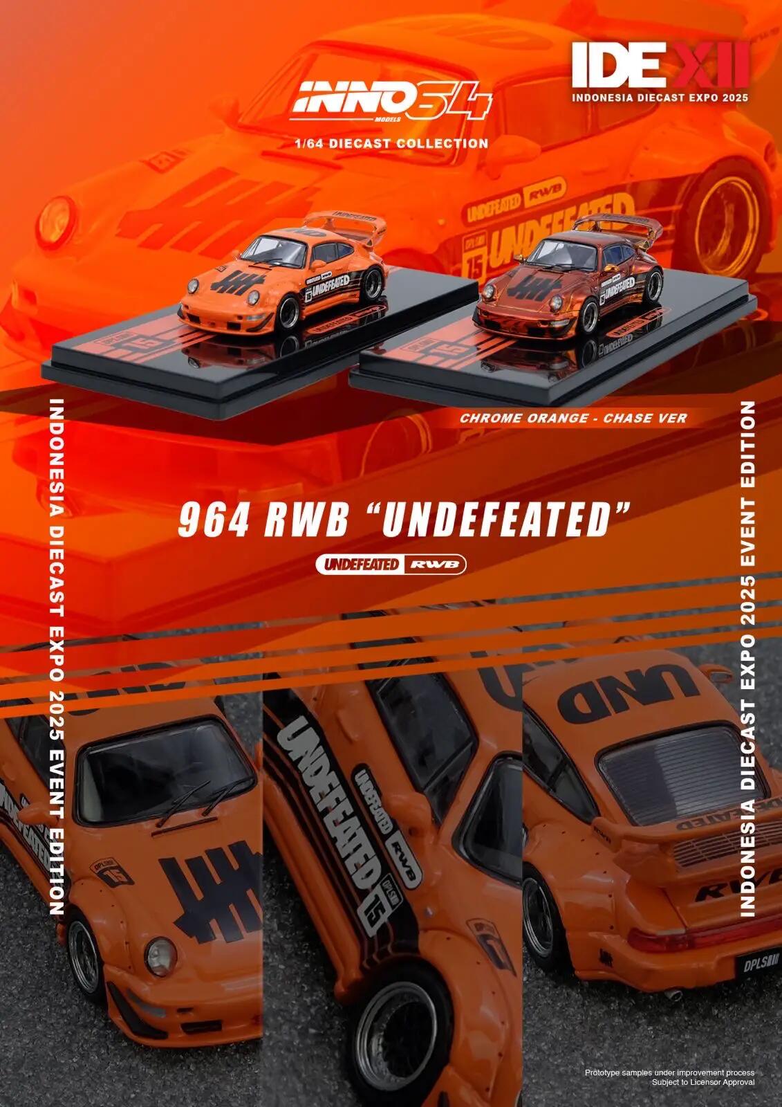 Inno64 - 1/64 964 RWB “UNDEFEATED” orange (IN64-964RWB-UNDFTD-03)