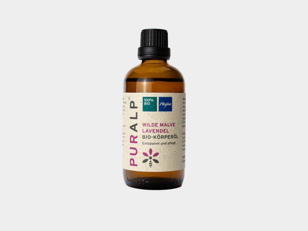 PURALP - Huile corporelle bio à la mauve sauvage et à la lavande