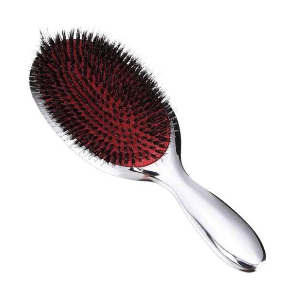 HAIRSHOP.lu Bürste aus Wildschweinborsten und Nylon - Silber-Edition