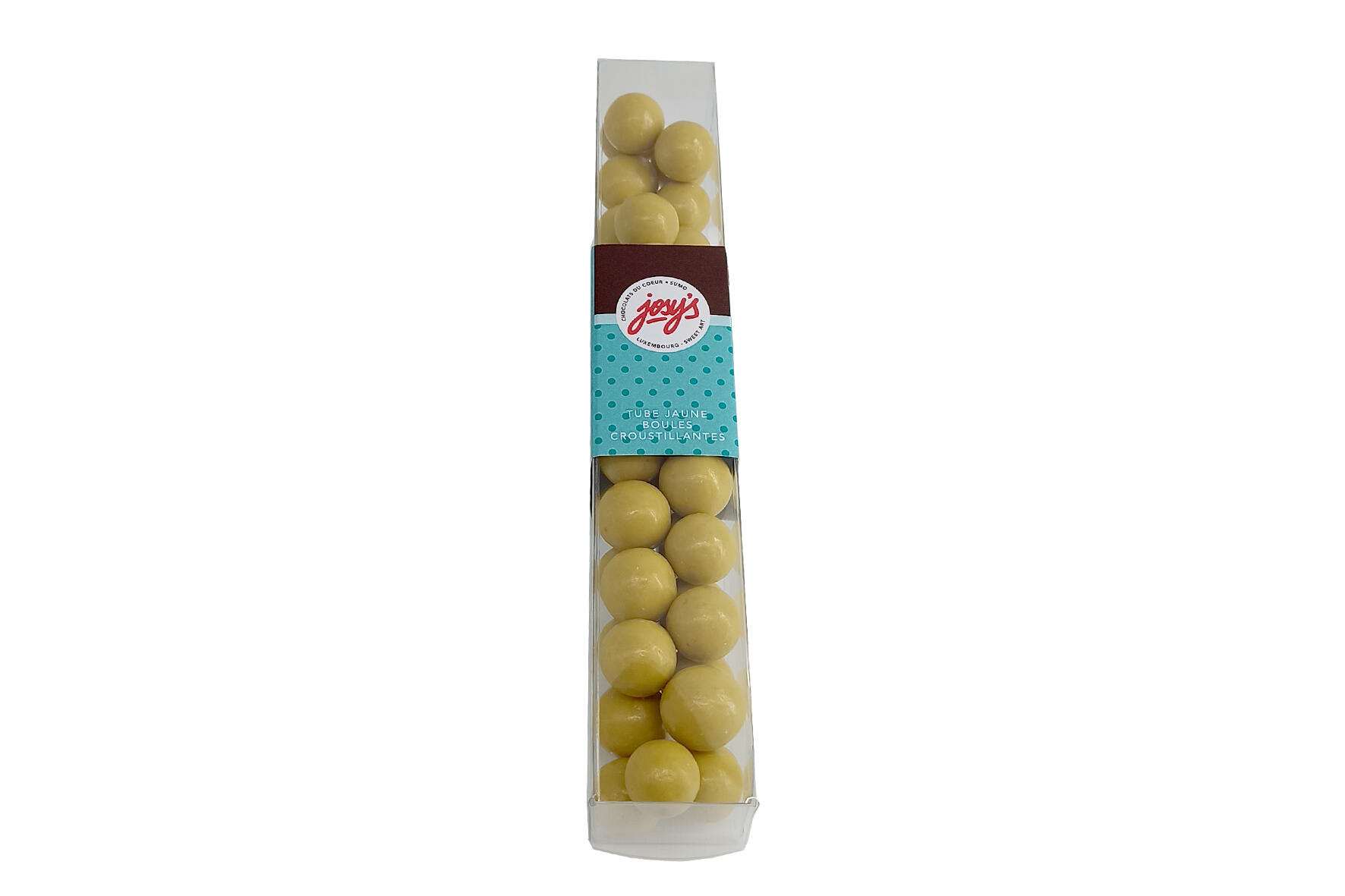 TUBE JAUNE BOULES CROUSTILLANTES, Fairtrade 95gr.