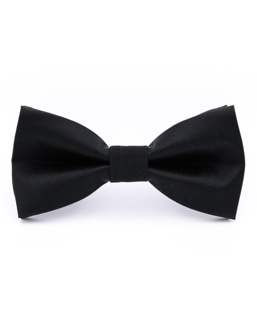 Noeud papillon en soie - noir