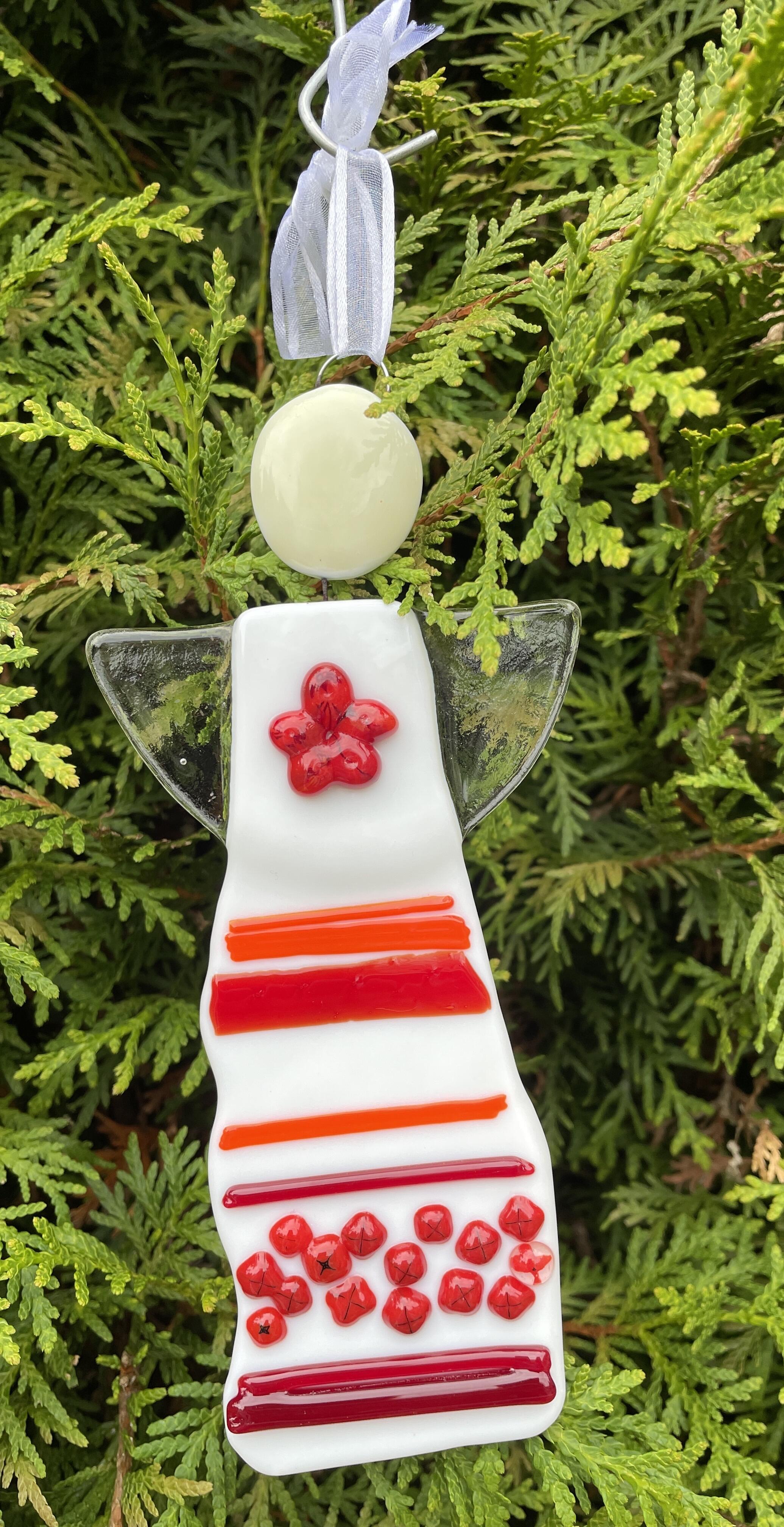 Angel, handmade from glass with fused Millefiori - Design 17, one-of-a-kind
