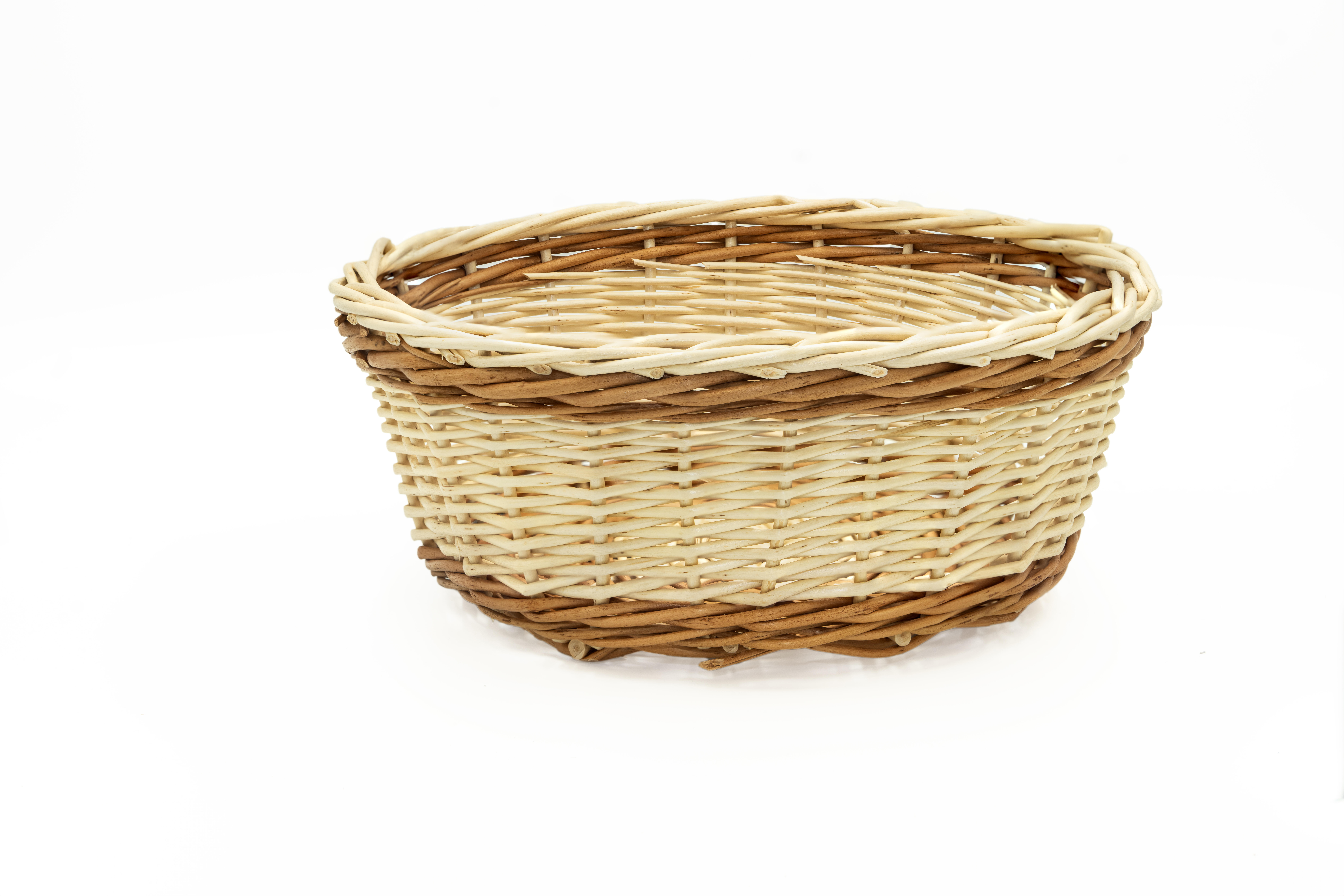 Wicker basket bi-color size S