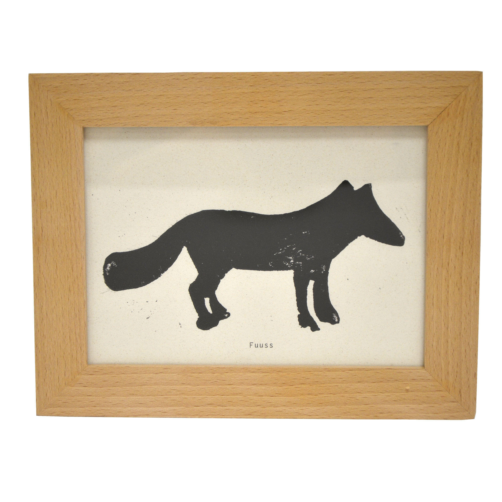 "De Fuuss" - Linoldruck mit Rahmen 