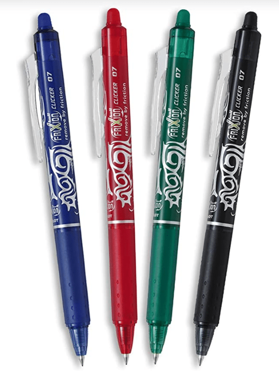 Stylo Roller Effaçable Pilot FriXion Ball+ - Pointe 0,7 Mm, Encre Rouge Thermosensible, Rétractable, 82% Matériaux Recyclés, Fabrication Française