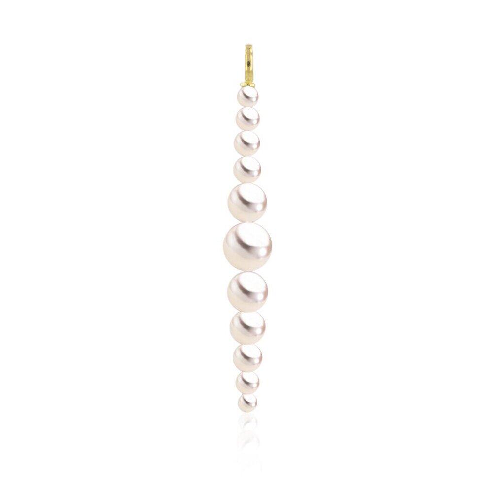 Luna-Pearls - 204.1467 - Pendentif - pour femme - Or jaune 750 - perle Akoya de culture 3-8 mm