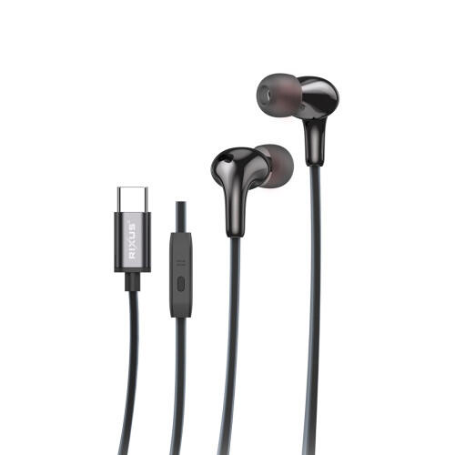 Rixus RXHD27C Stereo-In-Ear-Kopfhörer mit USB-C-Anschluss
