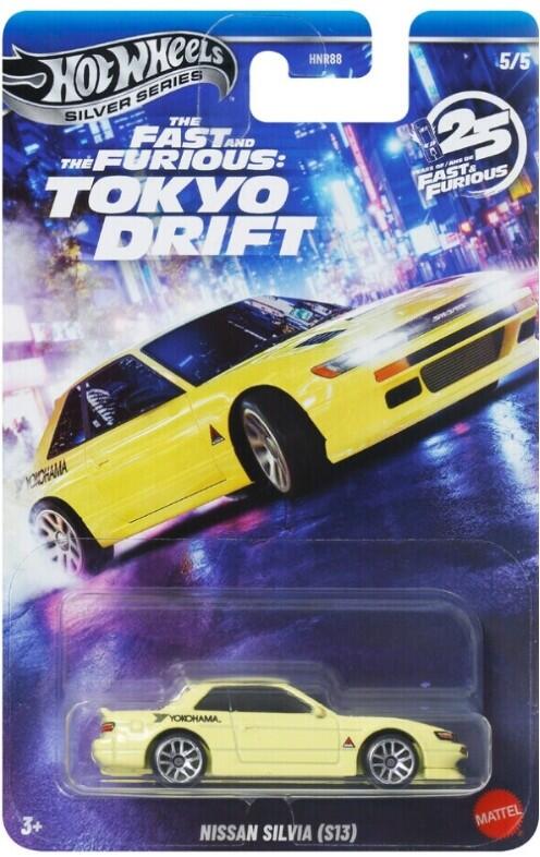 Hot Wheels Silver Series - # HNR88 JKX09 - Nissan Silvia (S13) - The Fast & Furious - Tokyo Drift - 1/64