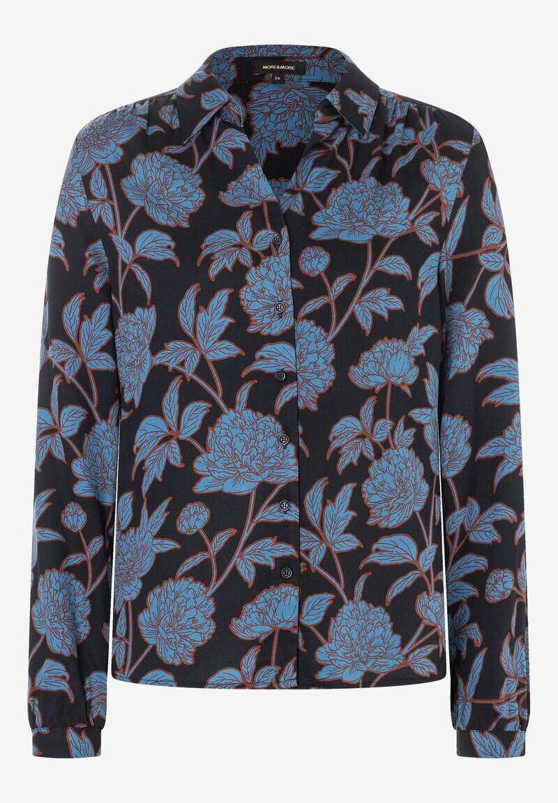 Blouse en satin imprimé