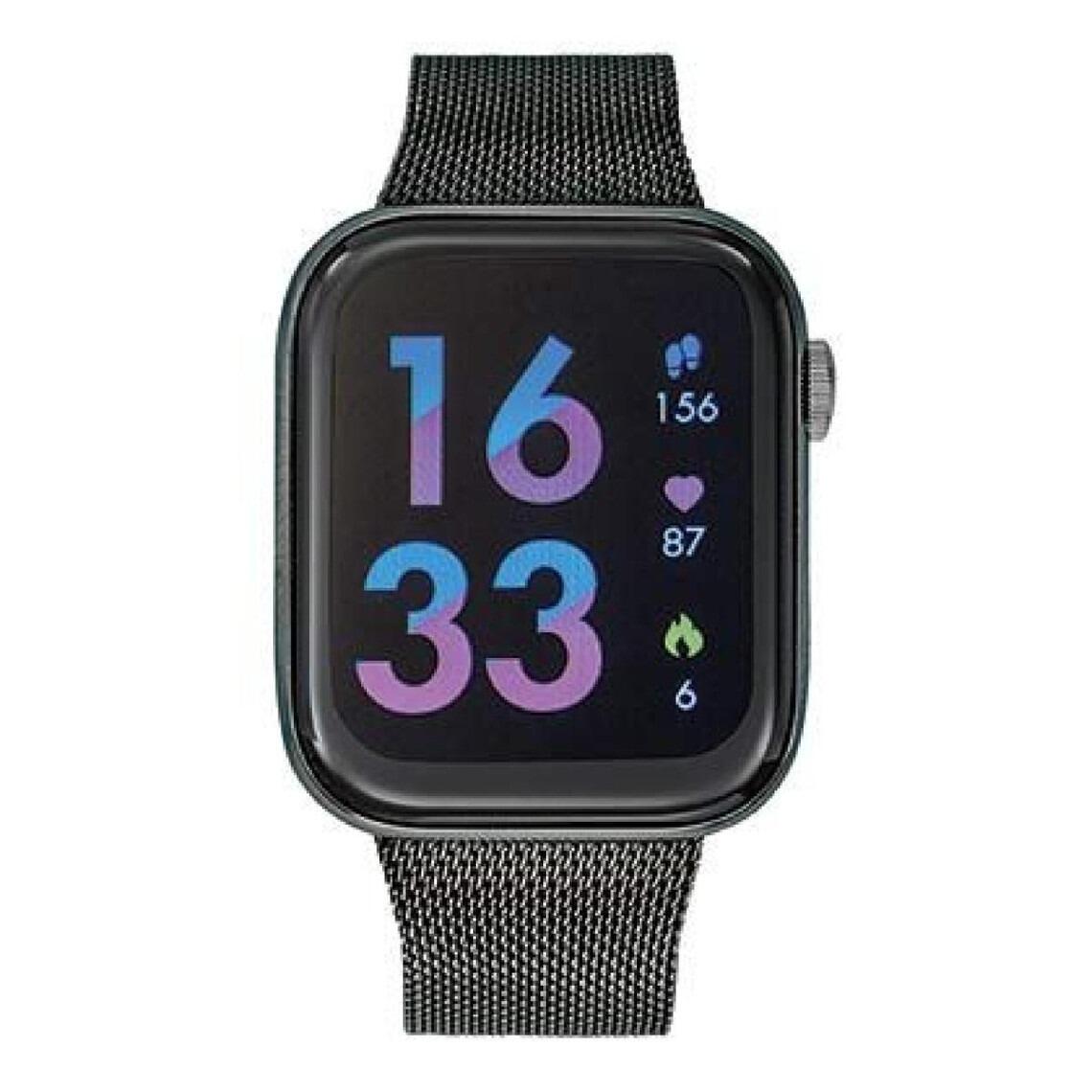 Uhr TEKDAY CONNECTED  *Lautsprecher*  Modell Milanaise-Armband, schwarz; Gehäuse schwarz, Telefonieren mit der Uhr möglich, Maße *  PRES