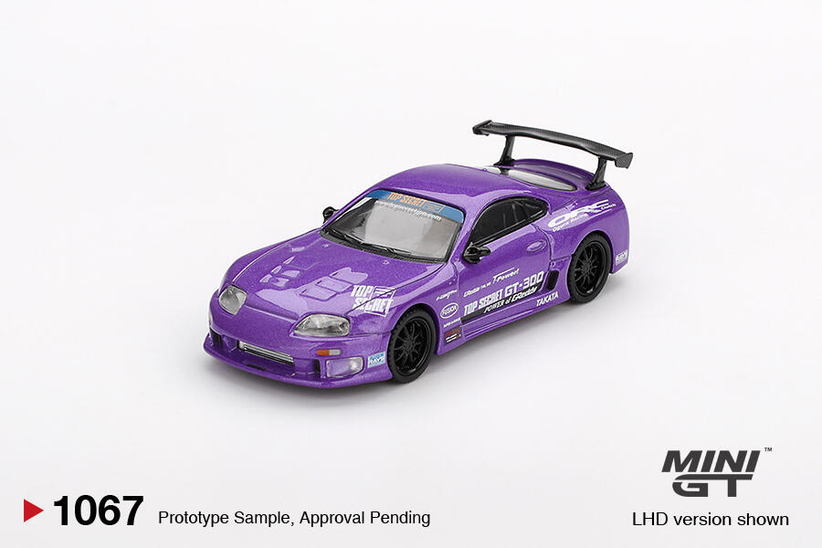 Mini GT - #MGT01067-L - Toyota Supra (A80) Top Secret GT-300 Top Secret - Purple - 1/64